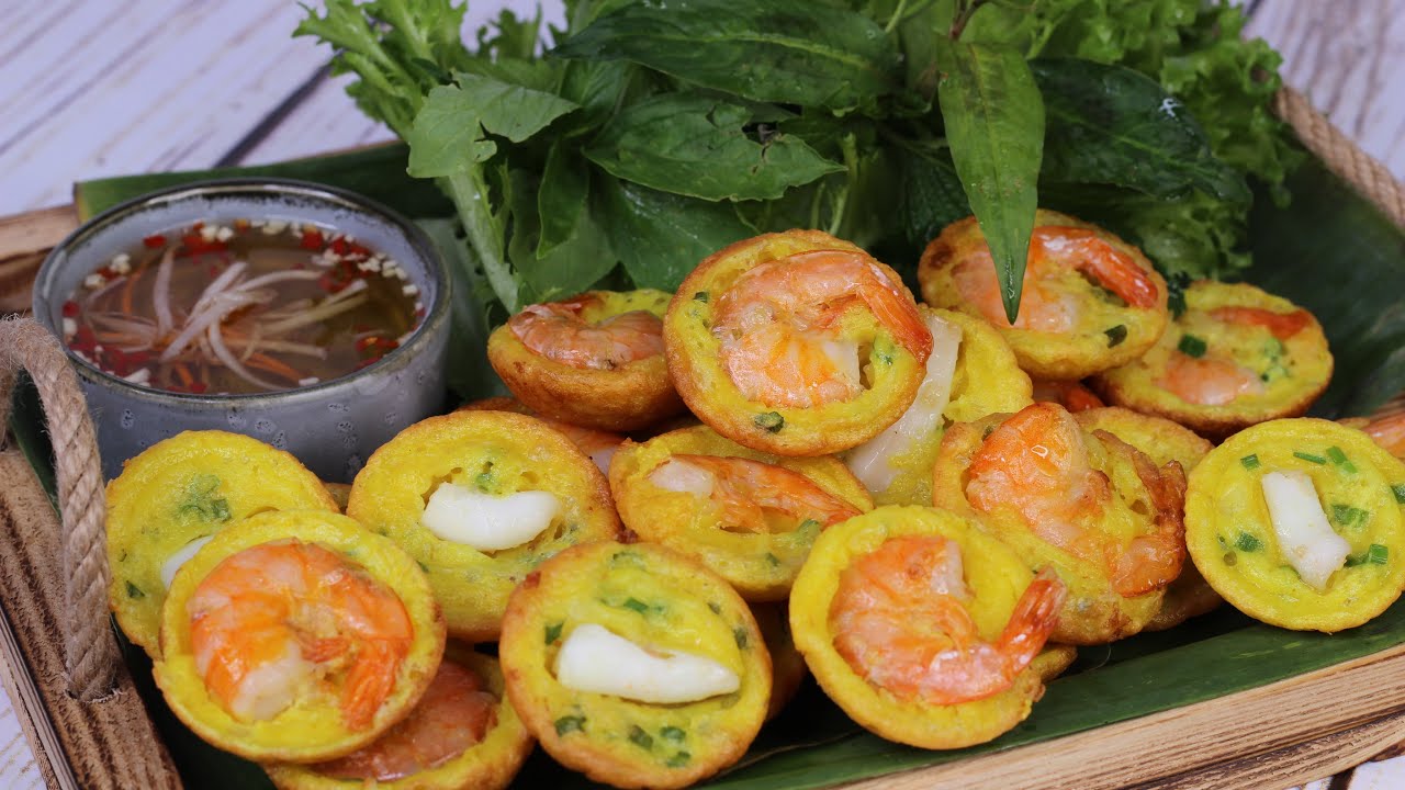 Vietnamese Mini Savory Pancakes Recipe (Bánh Khọt)